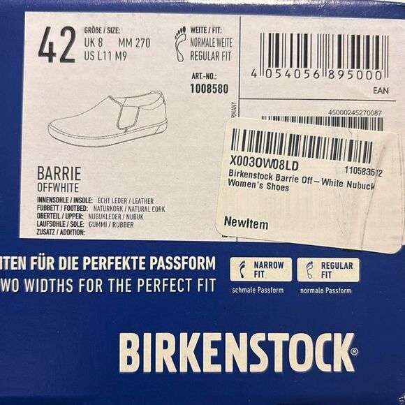 BIRKENSTOCK Oswego  Suede Leather - Off White NWT 42 L11 W9 - Picture 3 of 5